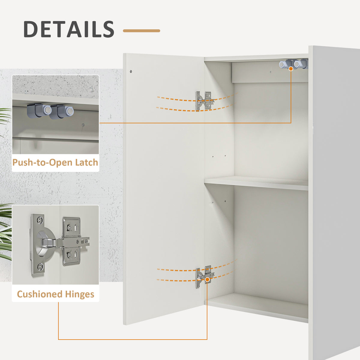 Wall-Mounted Mirror Medicine Cabinet 2 Doors