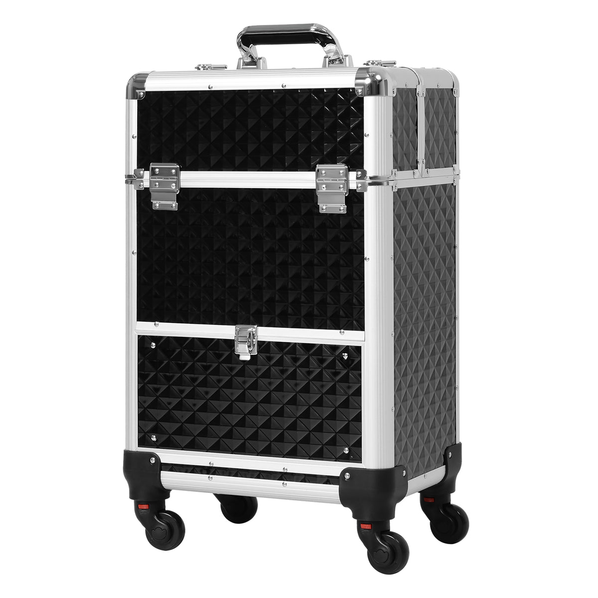 Maletín de maquillaje profesional en aluminio con ruedas