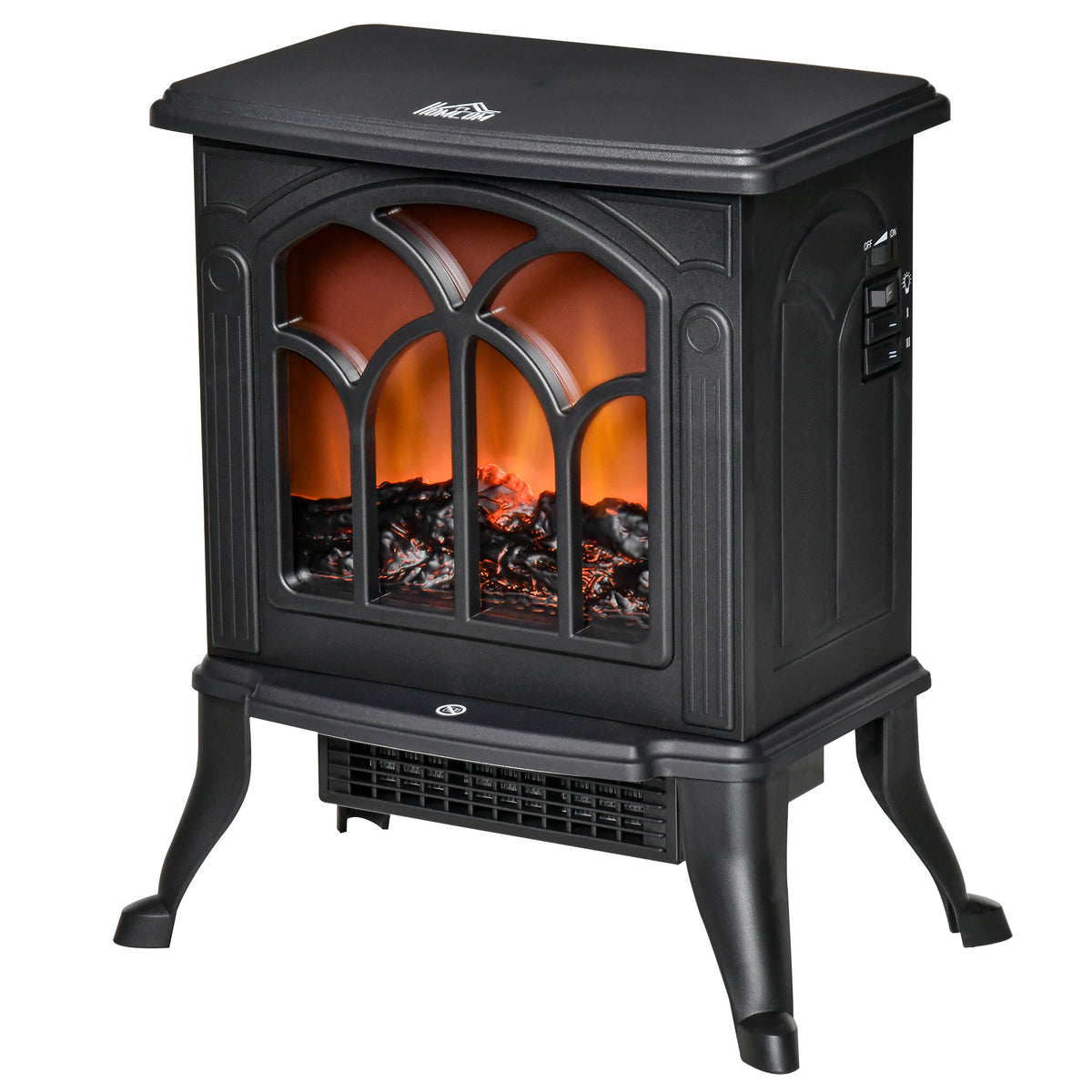 Electric Fireplace Heater with Realistic Flame 750W/1500W