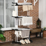 Foldable Clothes Drying Rack 4-Tier with Wings