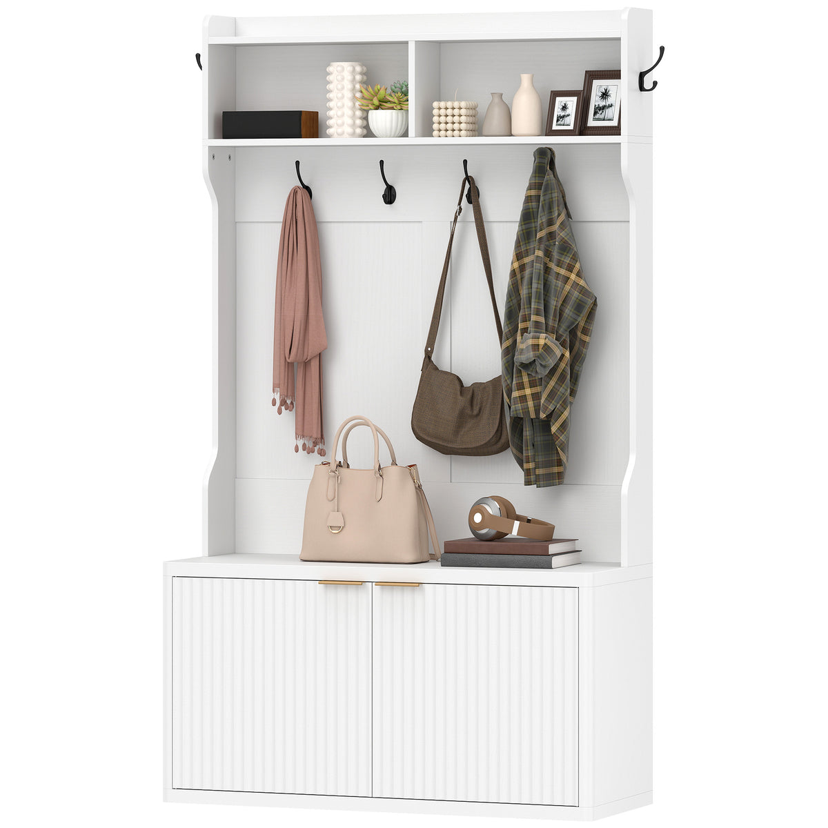 Mueble de entrada 4 en 1 con zapatero