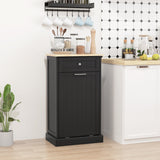 Tilt-Out Trash Cabinet with Drawer