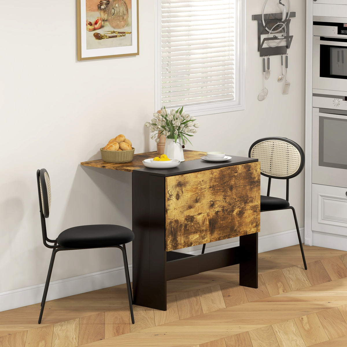 Mesa plegable multiusos con tablero abatible para ahorrar espacio