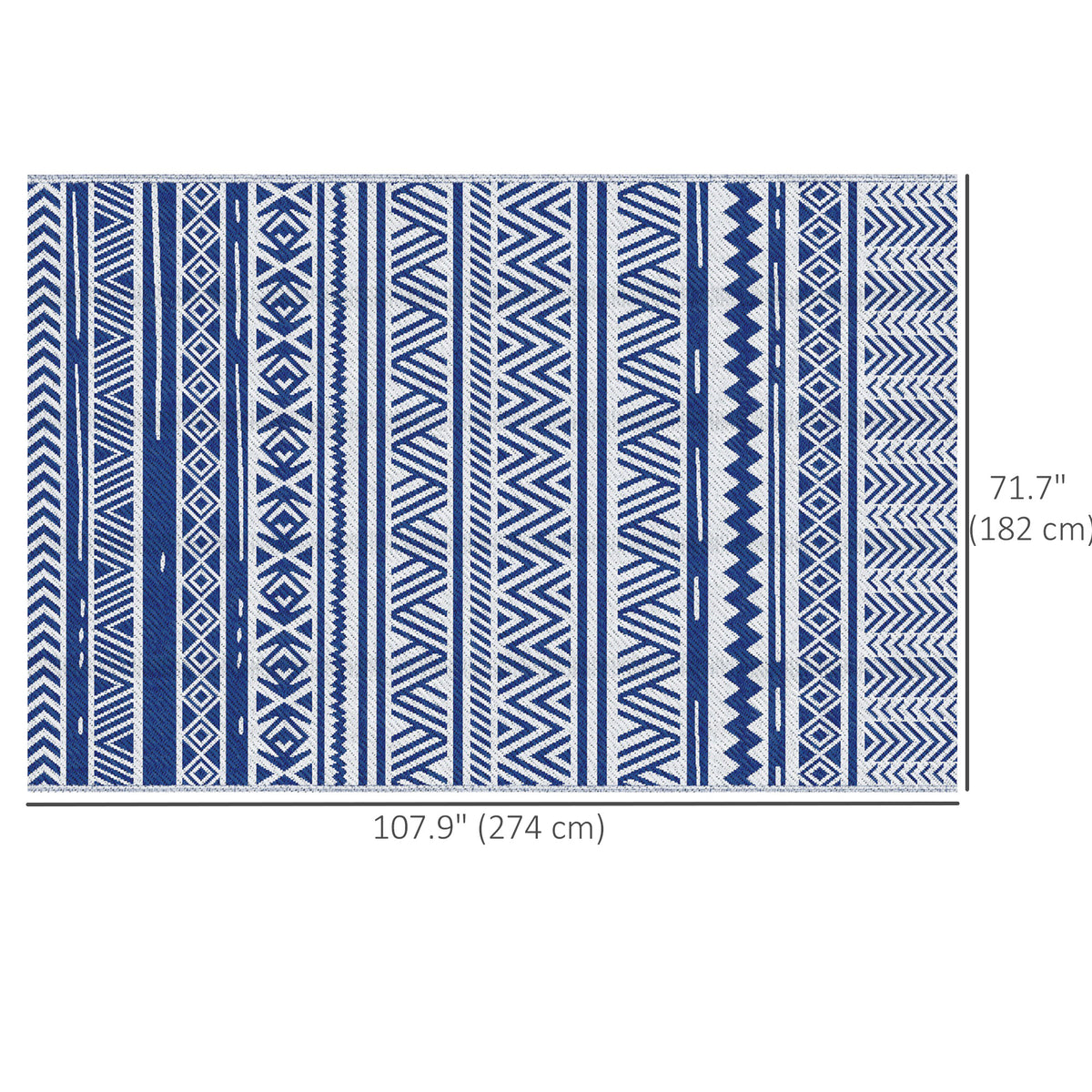 Reversible Outdoor Rug for Patio and Camping