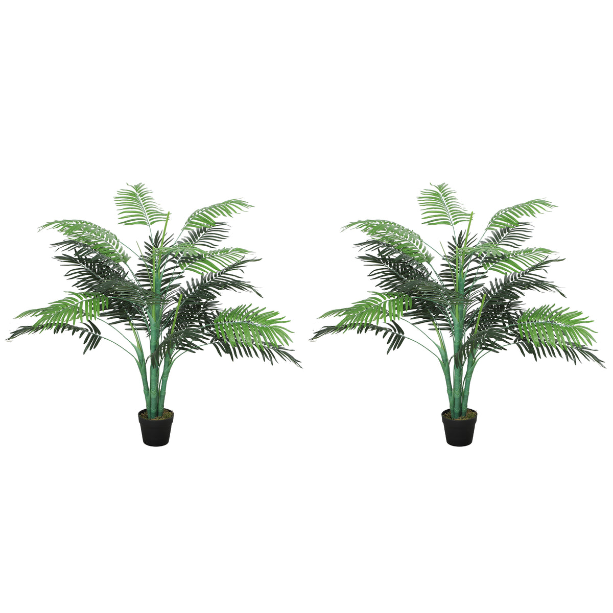 Realistic Artificial Palm Tree in Pot — Green