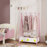 Kids Clothing Rack with Storage Shelf