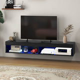 Mueble de TV flotante de pared con luces LED