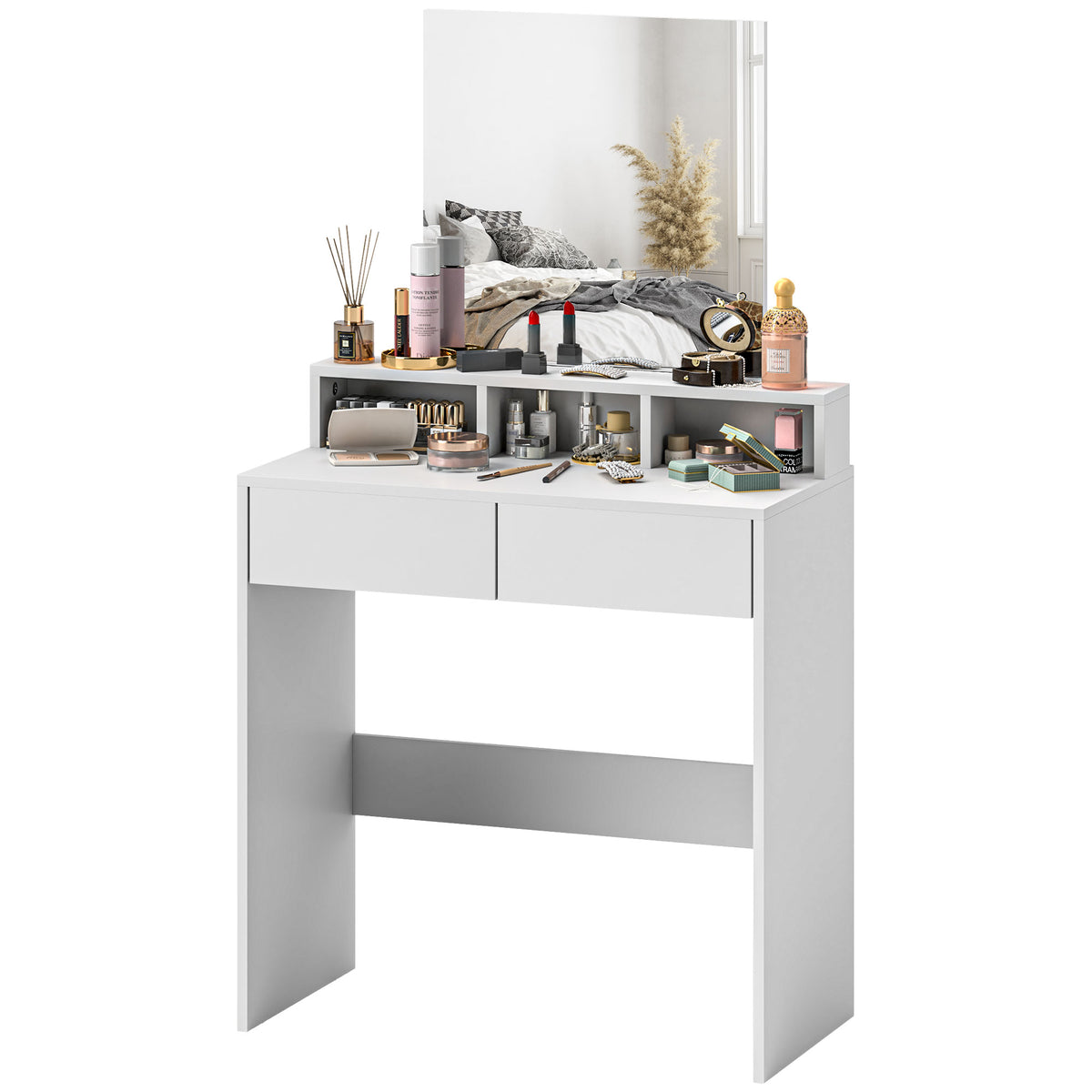 Makeup Vanity Desk with Mirror and Storage