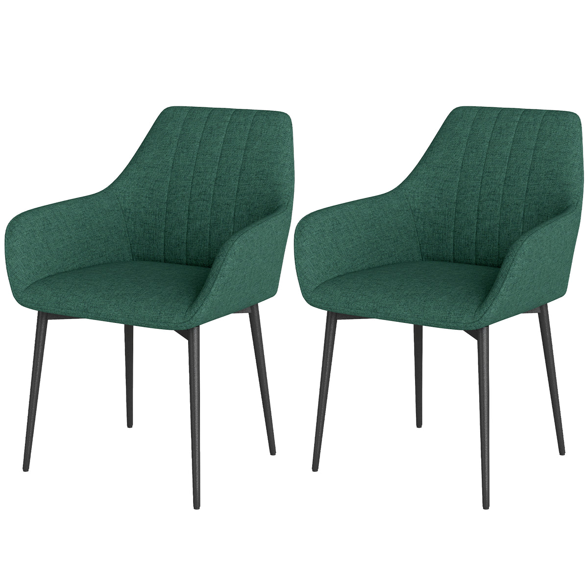 Dining Chairs Set of 2 Linen