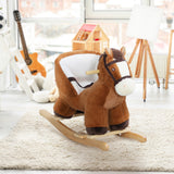 Baby plush rocking horse with sound