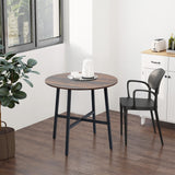 Round industrial style dining table 80 cm