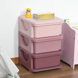 3-Tier Kids Toy Organizer with Plastic Drawers