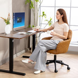 Swivel Office Chair Faux Leather Adjustable Height