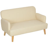 Loveseat 2 Seater Velvet Feel Fabric Thick Padding