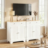 Kitchen Buffet Cabinet with Drawers and Adjustable Shelf