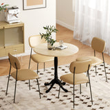 Mesa de comedor redonda con pedestal de 80 cm
