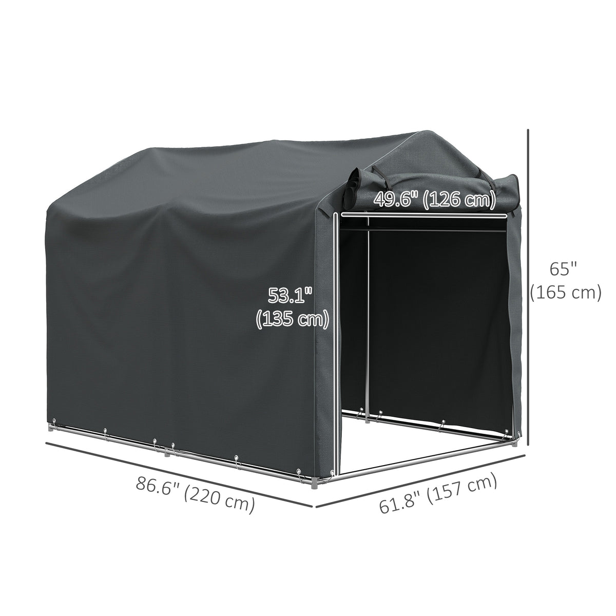 Outdoor Storage Shed UV Resistant with Zipper Door