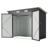 Galvanized Steel Garden Shed with Double Doors