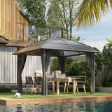 Hardtop Polycarbonate Gazebo UV60+ with Curtains