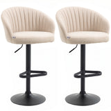 Juego de 2 taburetes de bar giratorios ajustables