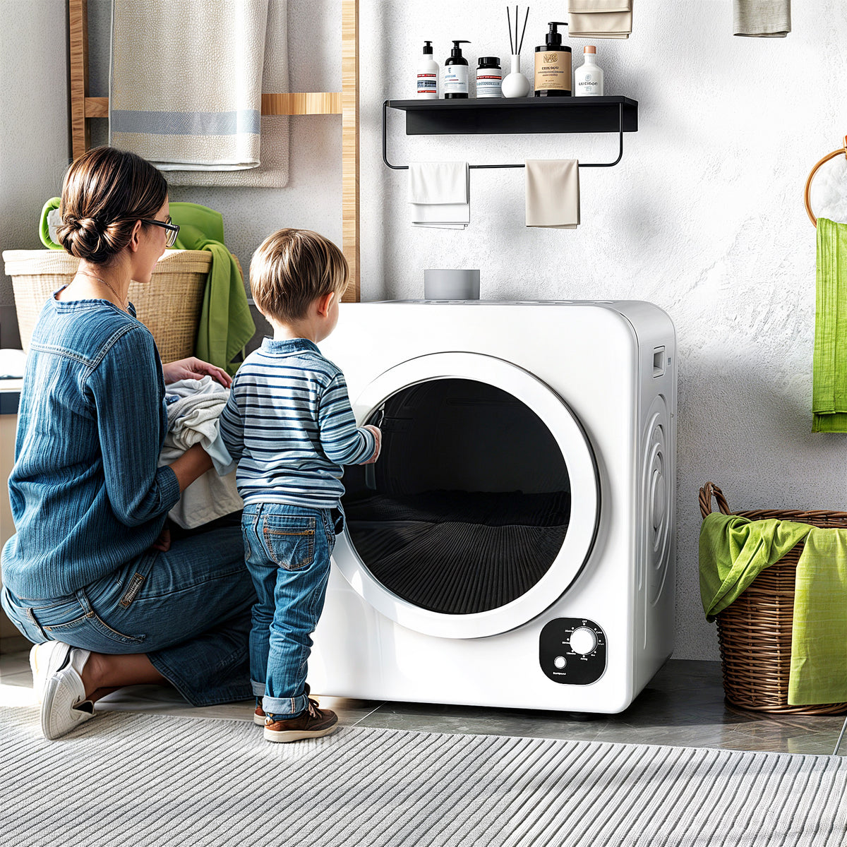 Compact Portable Laundry Dryer 1300W