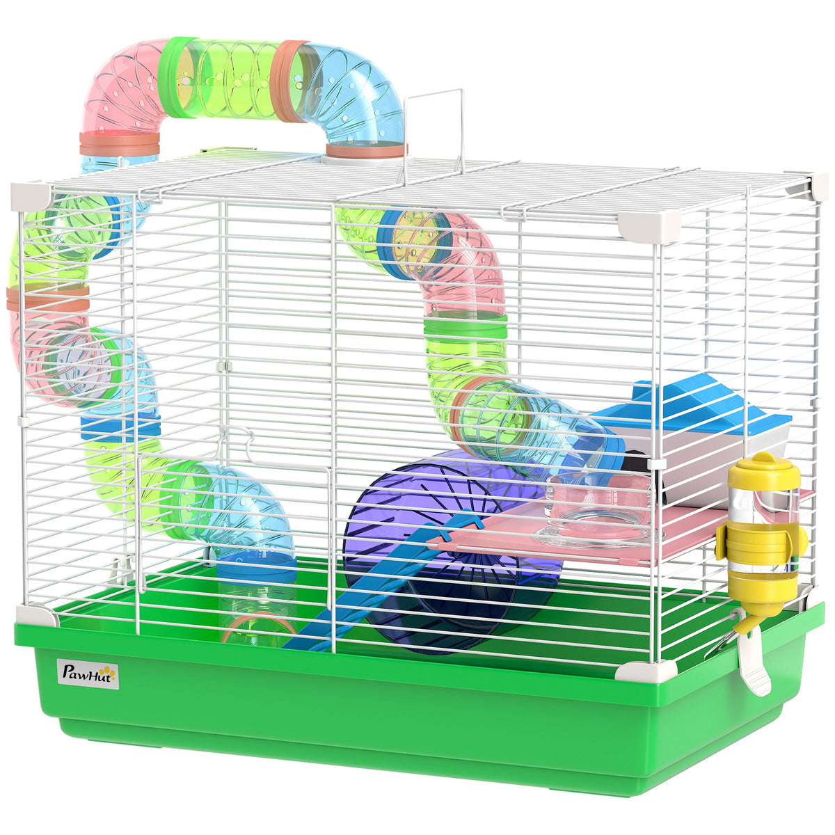 2-Tier hamster cage with tube system