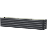 Galvanized Raised Garden Bed 240x40x45cm Outdoor Garden