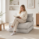 3-in-1 Convertible Chair Bed with Thick Cushions