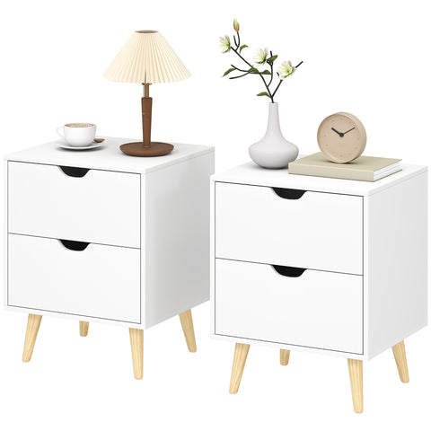 Modern bedside tables set of 2 drawers