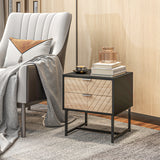 Modern bedside table with two drawers