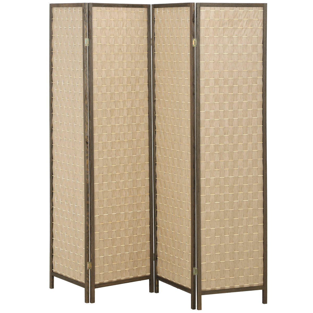 6-Panel Hand-Woven Room Divider Screen