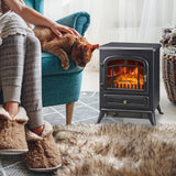Freestanding Electric Fireplace Wood Flame Effect 750/1500W