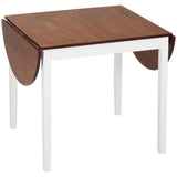 Mesa de comedor abatible de pino macizo para espacios pequeños
