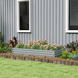 Raised Garden Bed Galvanized Steel 180 x 90 cm