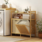 Tilt Out Bamboo Laundry Hamper Cabinet