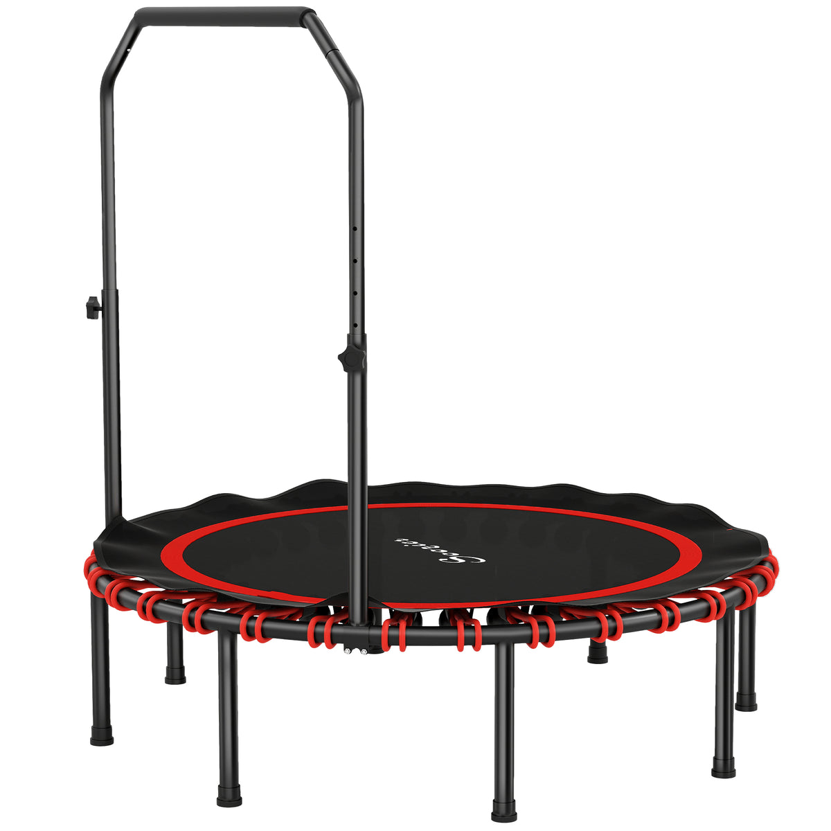 Indoor foldable rebounder mini trampoline with adjustable handle