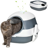 Foldable covered cat litter box