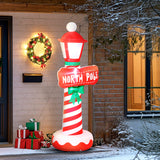 Lámpara de pie Polo Norte inflable de Navidad 183 cm