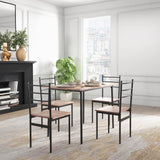 Juego de comedor de 5 piezas estilo industrial