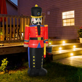 Soldado cascanueces inflable de Navidad de 244 cm con LED