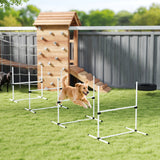Juego de 4 vallas de agilidad ajustables para perros