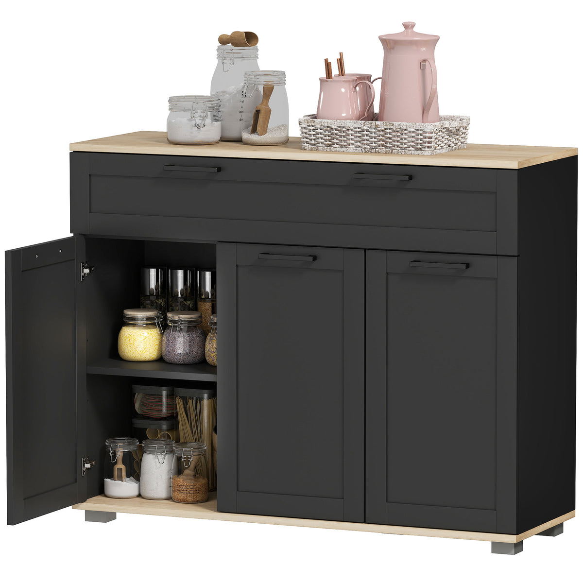 Aparador de cocina moderno con cajón