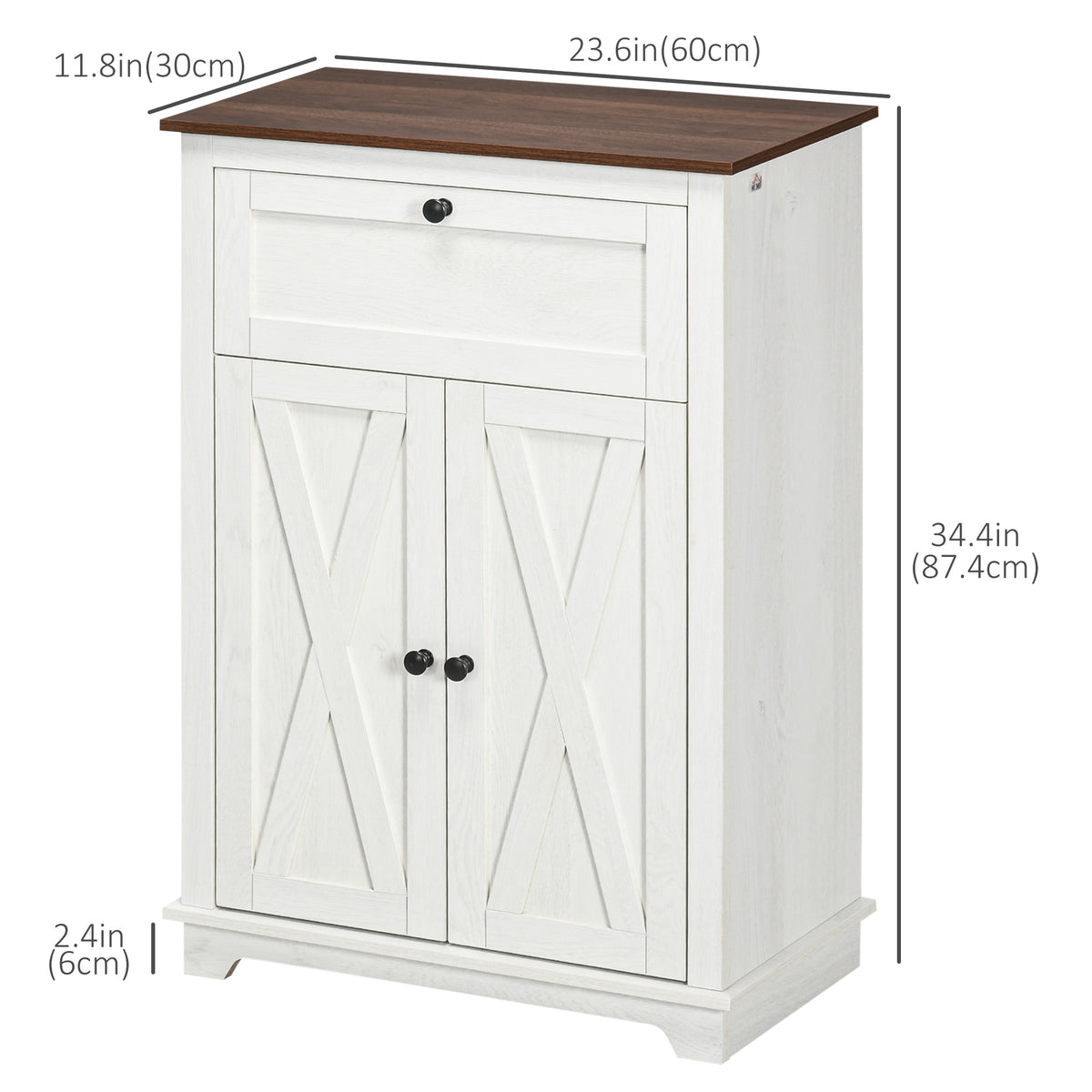 Farmhouse Kitchen Sideboard Storage Cabinet with Drawer