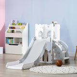 5-in-1 Toddler Slide with Basketball Hoop