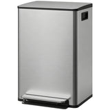 Papelera de cocina de acero inoxidable con cierre suave de 50 L