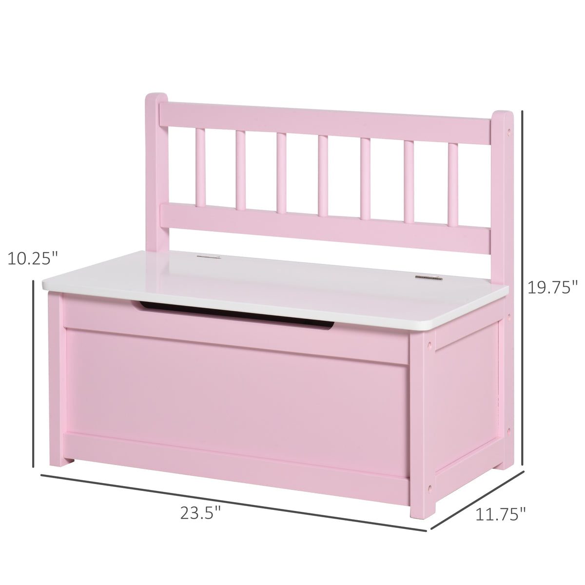 Toy box with storage bench