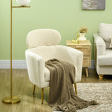 Modern Barrel Accent Chair with Headrest