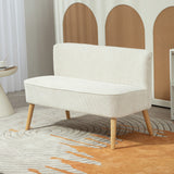 Sofa 2 seater modern upholstered rubber wood legs