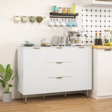 Kitchen Buffet Cabinet with Drawers and Adjustable Shelves