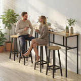 6-Piece Bar Set with 2 Tables and 4 Stools
